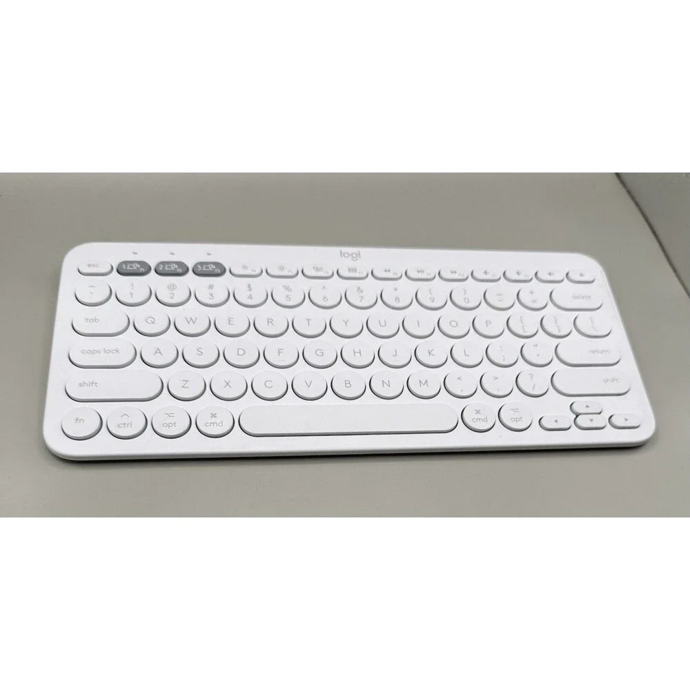 Logitech K380 Bluetooth Keyboard White TESTED Working